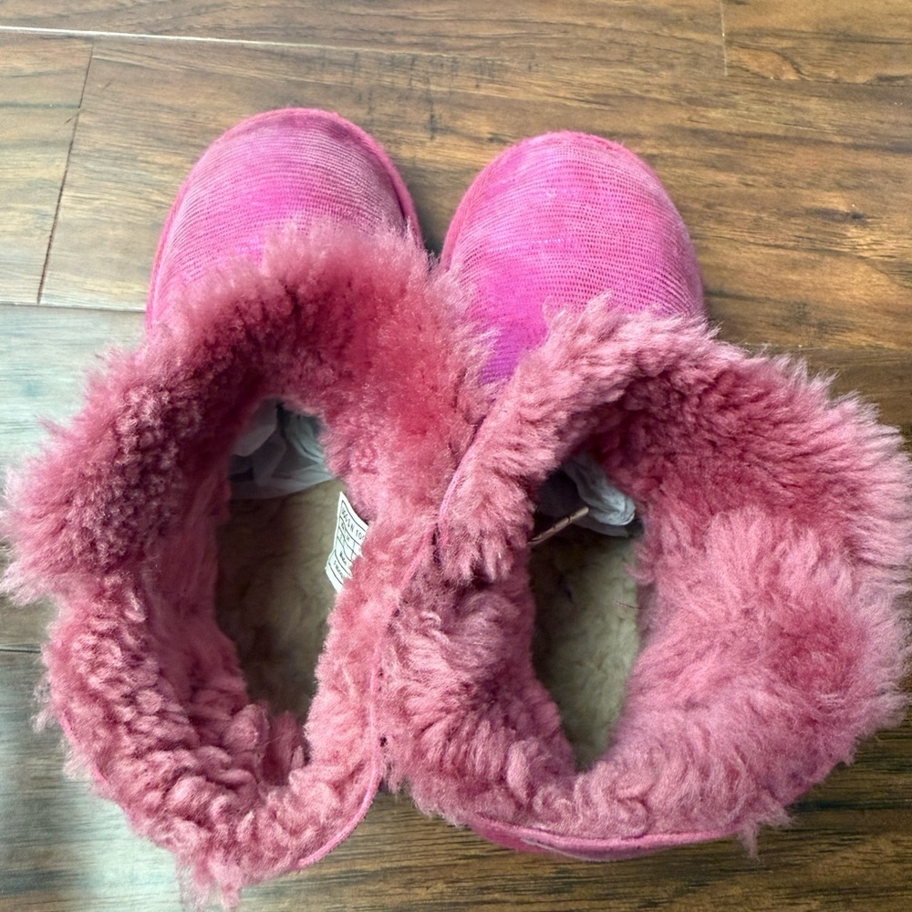 UGG Australia Mini Bailey Button Lizard Boot-Pink and Blue-Size 2 - Picture 11 of 14